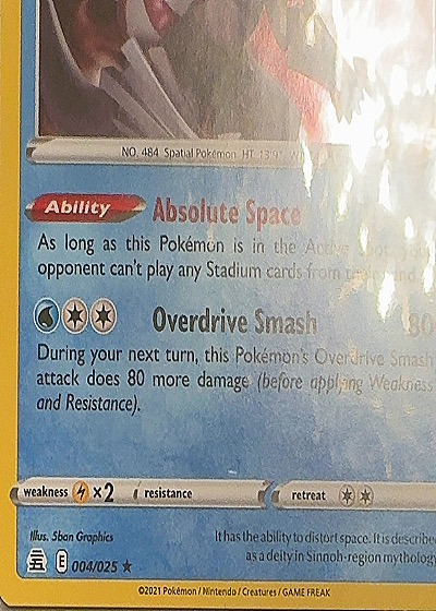 2021 Pokémon #004/025 Palkia — front