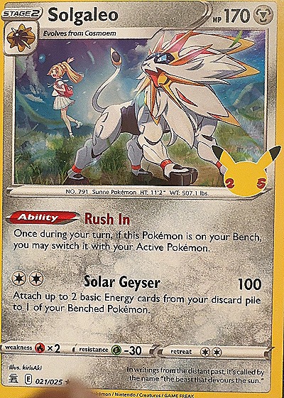2021 Pokemon #021/025 Solgaleo — front