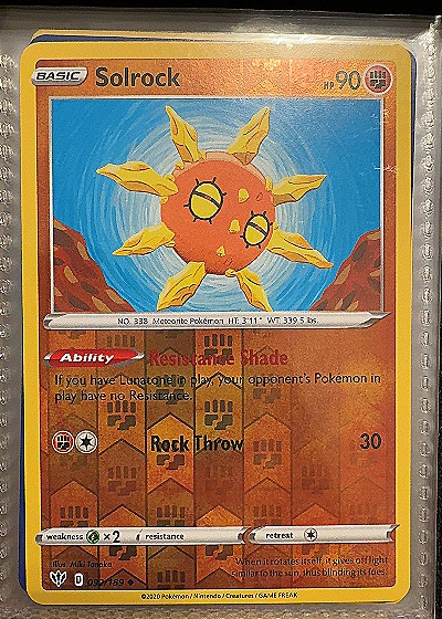 2020 Pokémon #092/189 Solrock — front