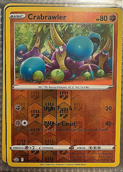 2021 Pokémon #084/198 Crabrawler — front