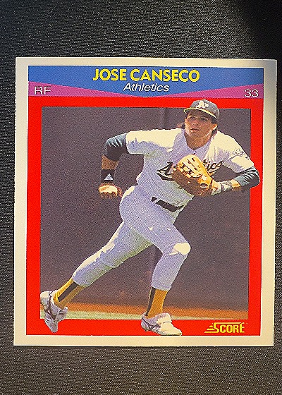 1990 Score #33 Jose Canseco — front