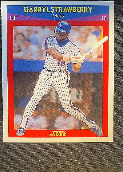 1990 Score #18 Darryl Strawberry — front