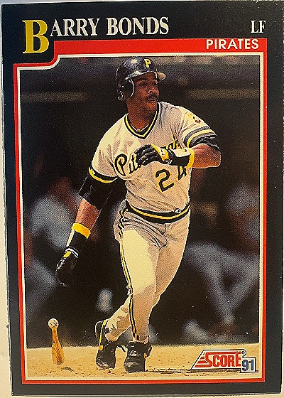 1991 Score #330 Barry Bonds — front