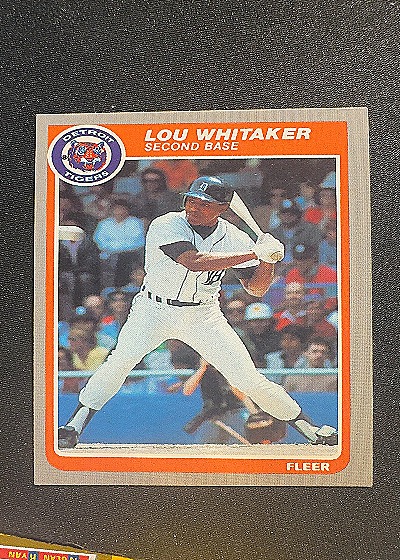 1985 Fleer #24 Lou Whitaker — front