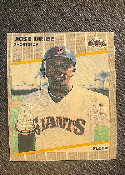 1989 Fleer #345 Jose Uribe — front