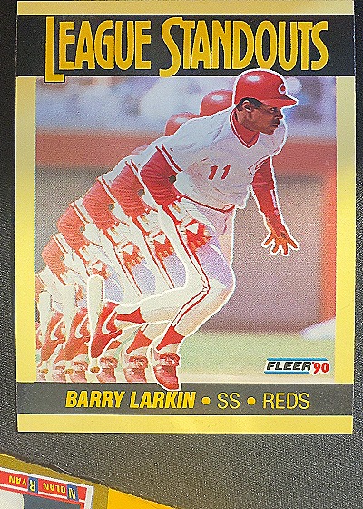 1990 Fleer #1 Barry Larkin — front