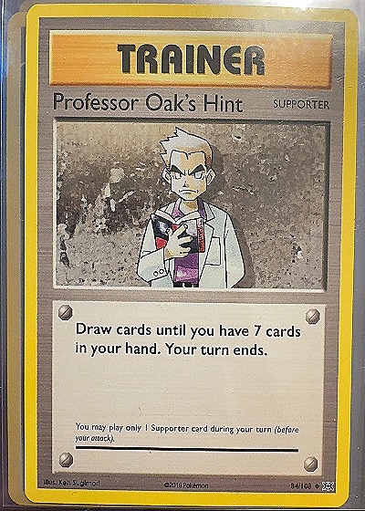 2016 Pokémon #84/108 Professor Oak's Hint — front