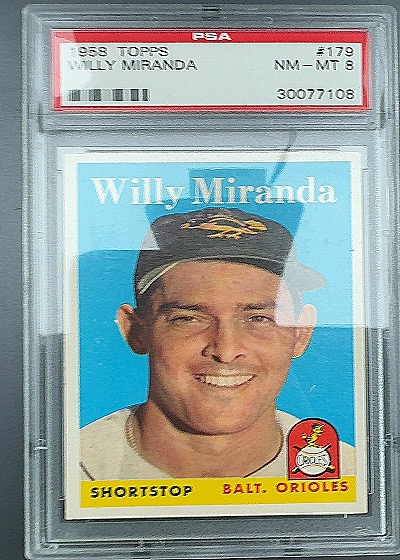 1958 Topps #179 Willy Miranda — front