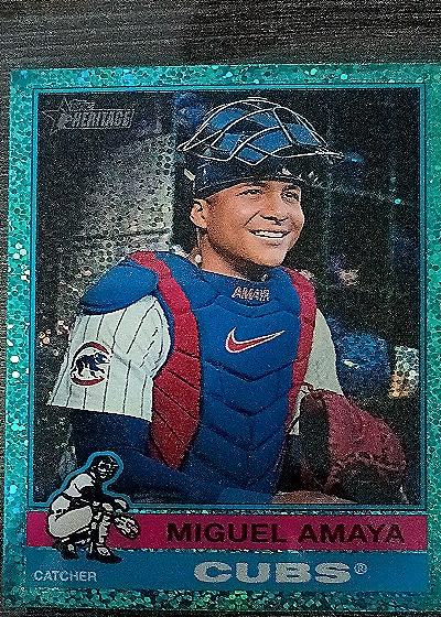 2025 Topps Heritage #482 Miguel Amaya — front