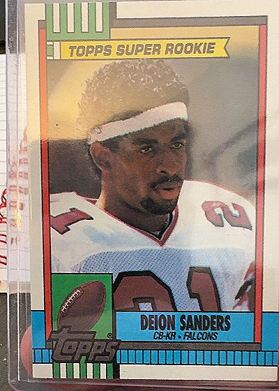 1990 Topps #469 Deion Sanders — front