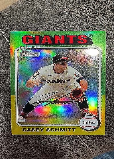 2024 Topps Heritage #124 Casey Schmitt — front