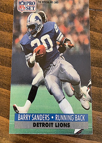 1991 Pro Set #502 Barry Sanders — front