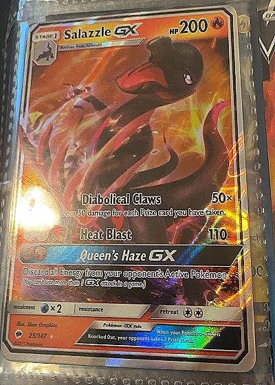 2017 Pokemon #25/147 Salazzle GX — front