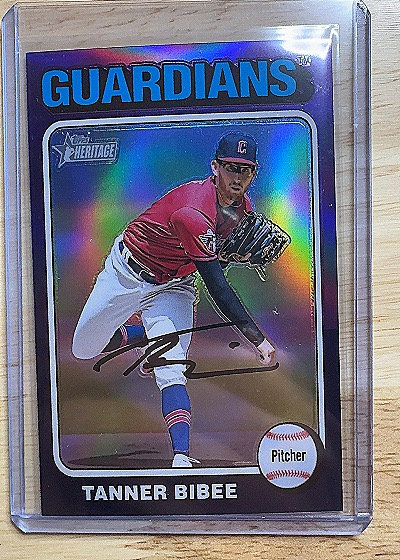 2024 Topps Heritage #241 Tanner Bibee — front
