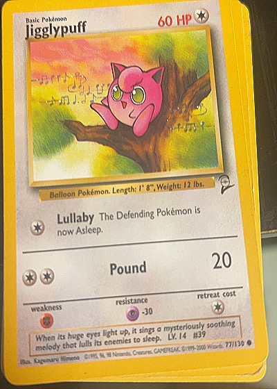 1999 Wizards of the Coast #54/64 Jigglypuff — front
