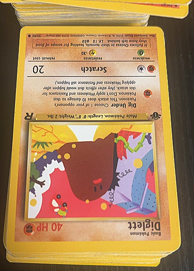 2000 Pokémon #52/82 Diglett — front