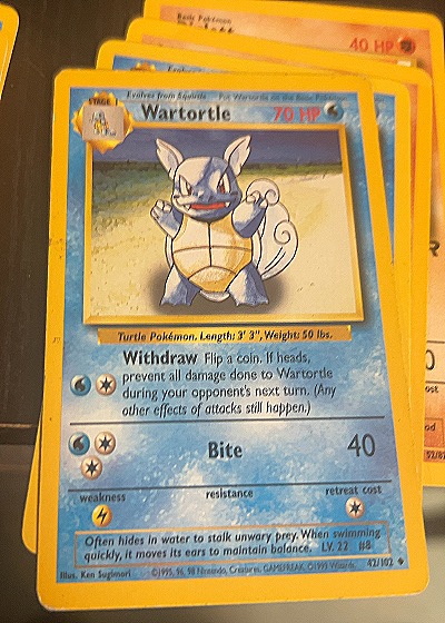 1999 Pokémon #42/102 Wartortle — front