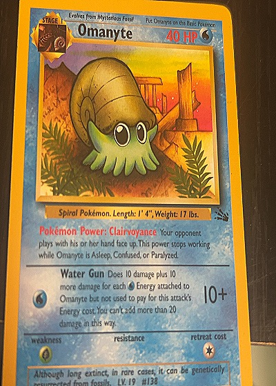 1999 Wizards of the Coast #52/62 Omanyte — front