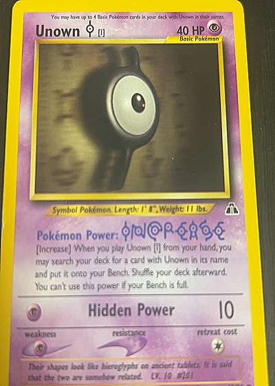 2001 Pokemon #68/75 Unown [I] — front
