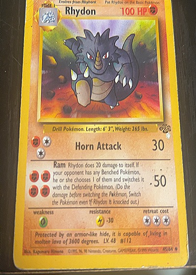 1999 Pokémon #45/64 Rhydon — front