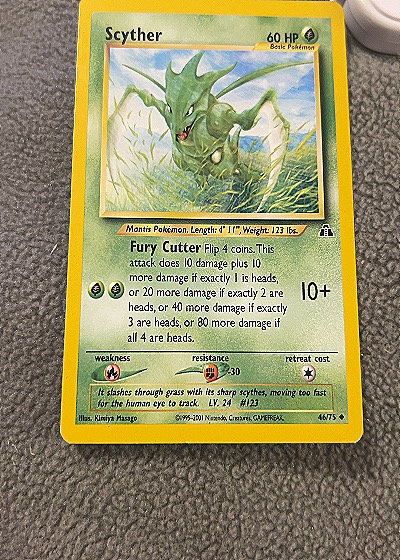 2001 Pokémon #46/75 Scyther — front
