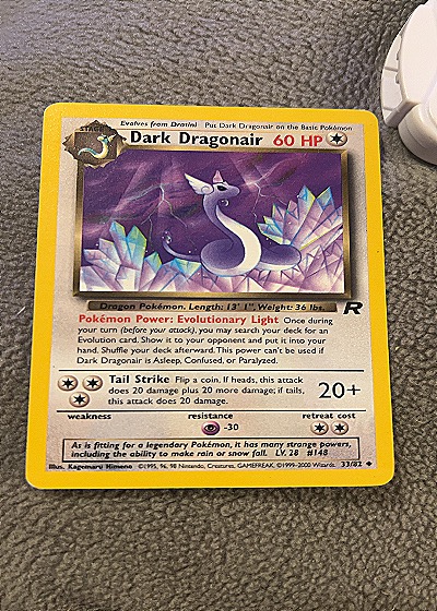 2000 Pokémon #33/82 Dark Dragonair — front