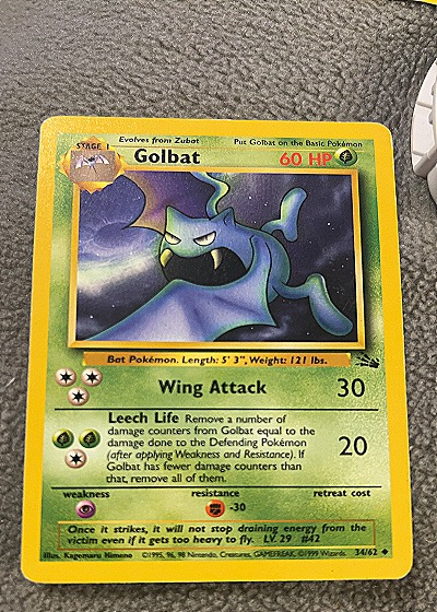 1999 Pokémon #34/62 Golbat — front