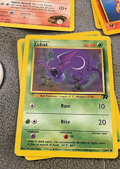 1999 Pokémon #70/82 Zubat — front