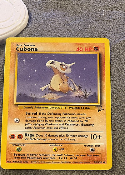 2002 Wizards of the Coast #70/130 Cubone — front