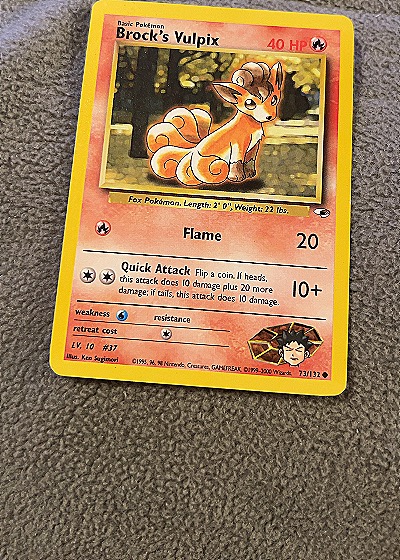 2000 Pokémon #73/132 Brock's Vulpix — front