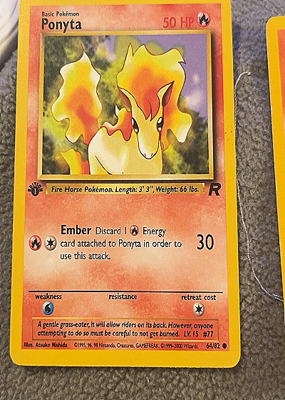 2000 Pokémon #64/82 Ponyta — front