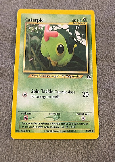 2001 Pokémon #53/75 Caterpie — front