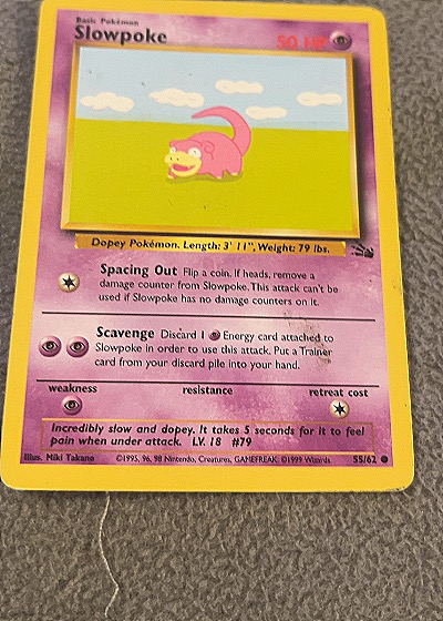 1999 Wizards of the Coast #55/62 Slowpoke — front