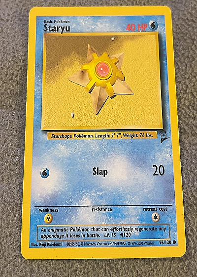 2000 Wizards of the Coast #95/130 Staryu — front