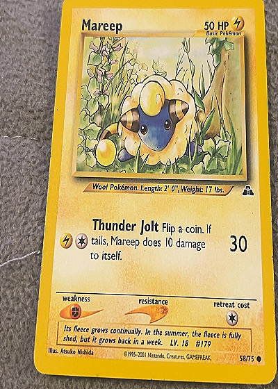 2001 Pokémon #58/75 Mareep — front