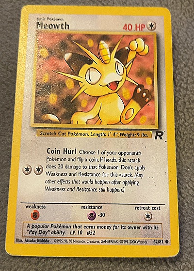 2000 Pokémon #62/82 Meowth — front