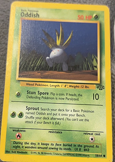 1999 Wizards of the Coast #58/64 Oddish — front