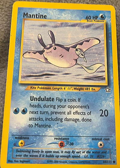 2000 Pokémon #64/111 Mantine — front