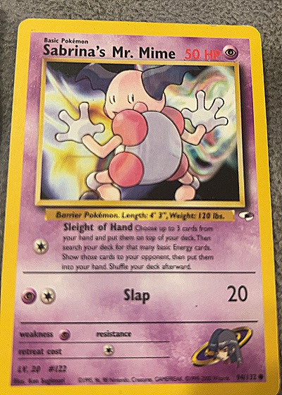 2000 Pokémon #94/132 Sabrina's Mr. Mime — front