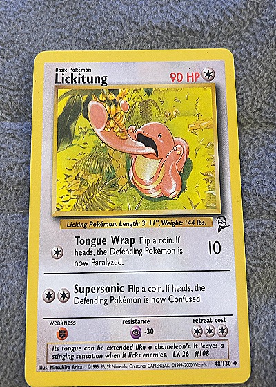 1999 Pokémon #38/64 Lickitung — front