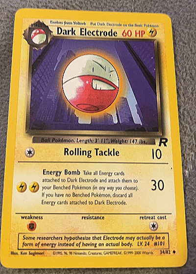 2000 Pokémon #34/82 Dark Electrode — front