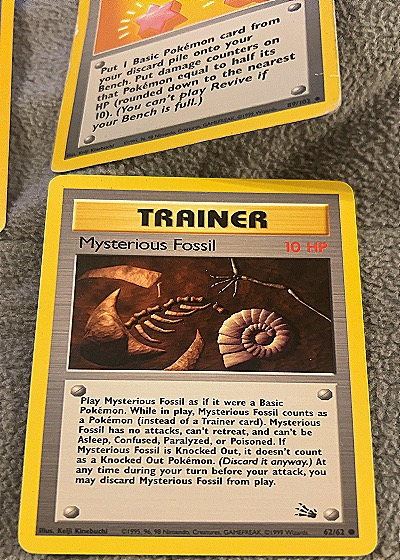 1999 Wizards of the Coast #62/62 Mysterious Fossil — front
