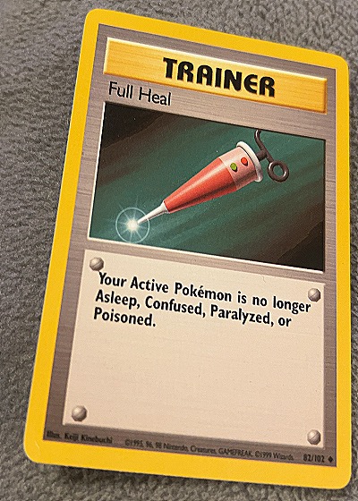 1999 Pokemon #82/102 Full Heal — front