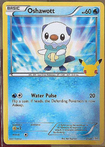 2021 Pokémon #21/25 Oshawott — front