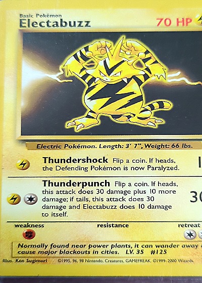 1999 Pokémon #20/102 Electabuzz — front