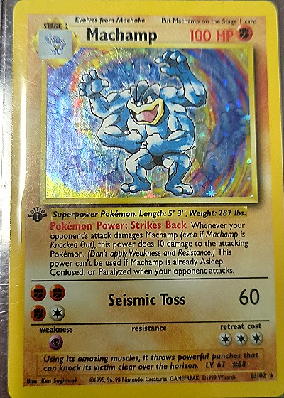 1999 Pokémon #8/102 Machamp — front