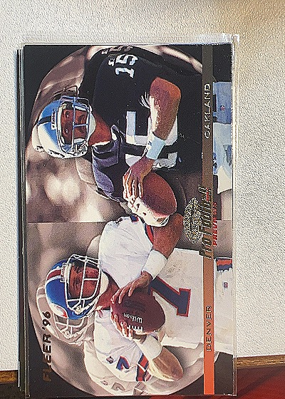 1996 Fleer #191 John Elway/Jeff Hostetler — front