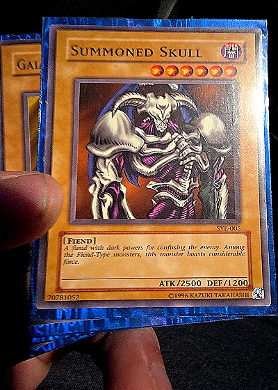 1996 Yu-Gi-Oh! #SYE-005 Summoned Skull — front