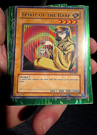 1996 Yu-Gi-Oh! #SDJ-004 Spirit of the Harp — front
