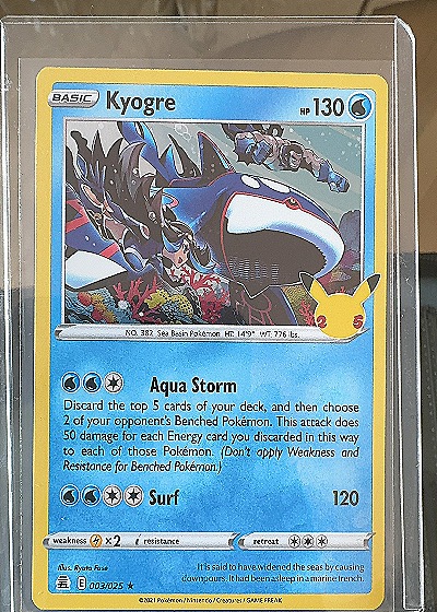 2021 Pokémon #003/025 Kyogre — front